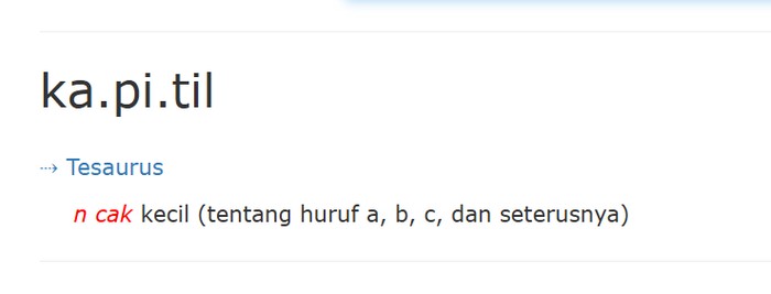 Kata Kapitil Resmi Masuk KBBI, Apa Maknanya?