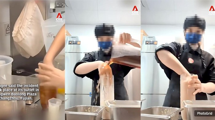 Viral! Barista Milk Tea Jorok Bikin Teh Pakai Tangan, Berujung Dipecat