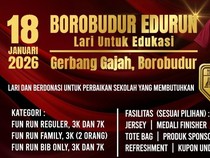Lari Sehat Sekaligus Dukung Pendidikan di Magelang, Ikuti Borobudur Edu Run 7