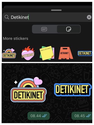 Fitur stiker teks di WhatsApp