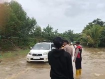 Jalan Musi Rawas-PALI Tergenang Banjir, Warga Diimbau Waspada