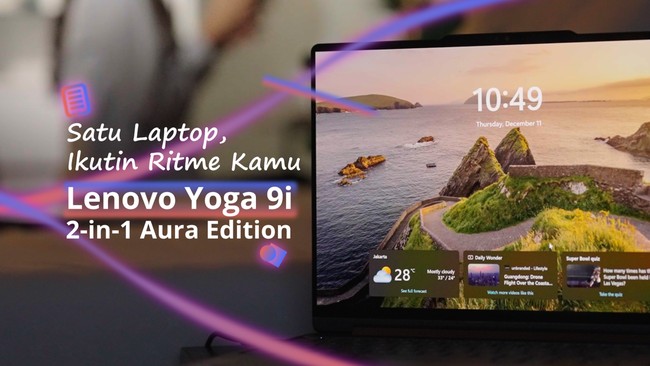 Dari Kerja Sampai Me-Time: Semua Ngalir Bareng Lenovo Yoga 9i 2-in-1 Aura Edition