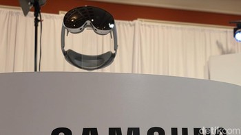 Galaxy XR menjadi penanda lini baru Samsung dalam eksplorasi mixed reality di CES 2026. Foto: Rachmatunisa/detikINET