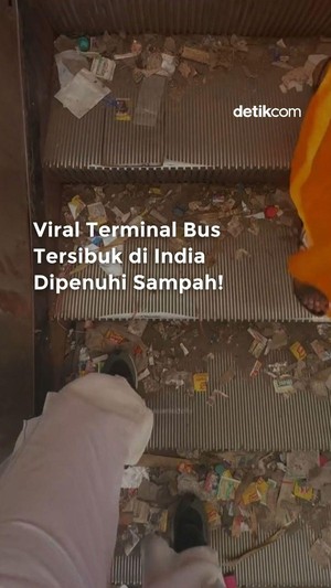 Video: Viral Terminal Bus Tersibuk di India Dipenuhi Sampah!