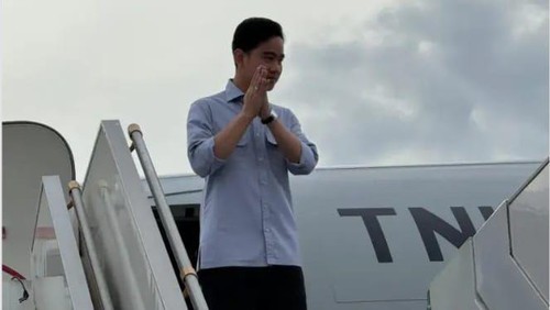 Wakil Presiden RI Gibran Rakabuming Raka tiba di Banjarbaru, Kalsel.