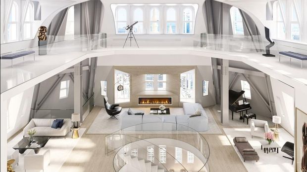 Apartemen mewah di New York yang dijuluki 'istana di atas langit' karena berada di atap gedung.