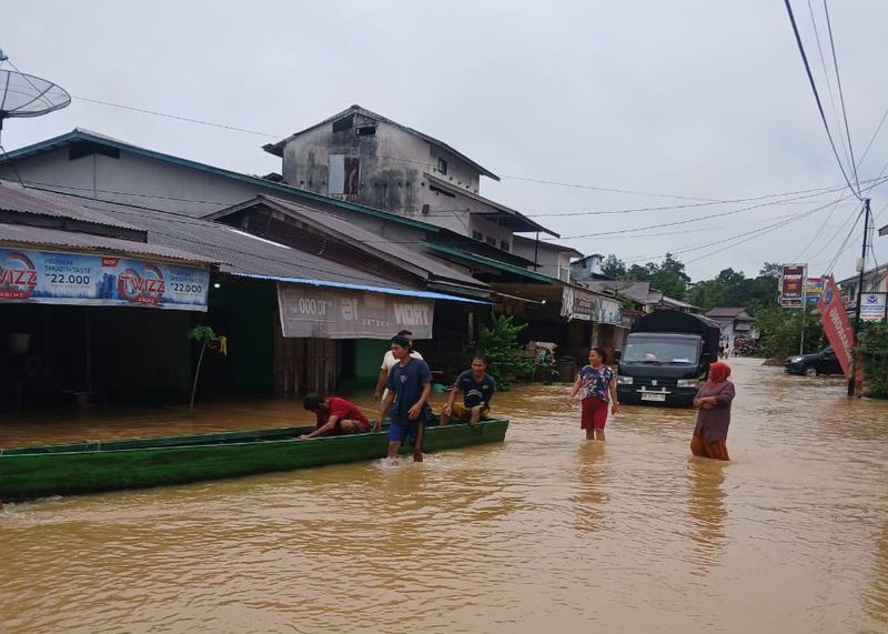 Banjir melanda Kabupaten Sekadau, Kalimantan Barat (Kalbar). (Istimewa)