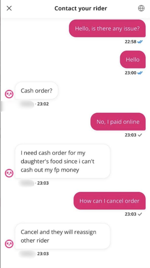 Gara-gara Tak Dibayar Cash, Driver Ojol Tolak Pesanan Makanan!