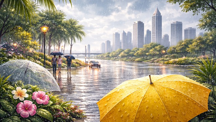 Cuaca Surabaya Hari Ini: Tambaksari dan Bulak Berawan, 29 Kecamatan Hujan