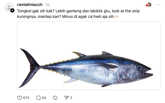 Ada-ada Aja! Netizen Ungkap Ikan yang 'Ganteng' hingga Mirip 'Ani-ani'!