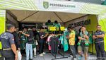 Animo Suporter saat Laga Persebaya Vs Malut United di Stadion GBT