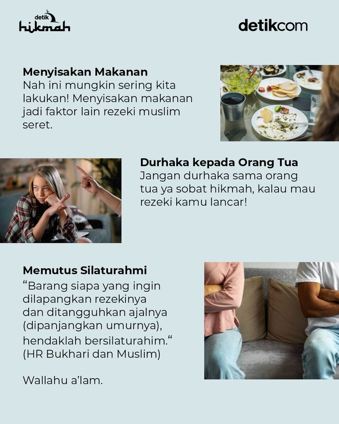 Infografis penyebab rezeki seret