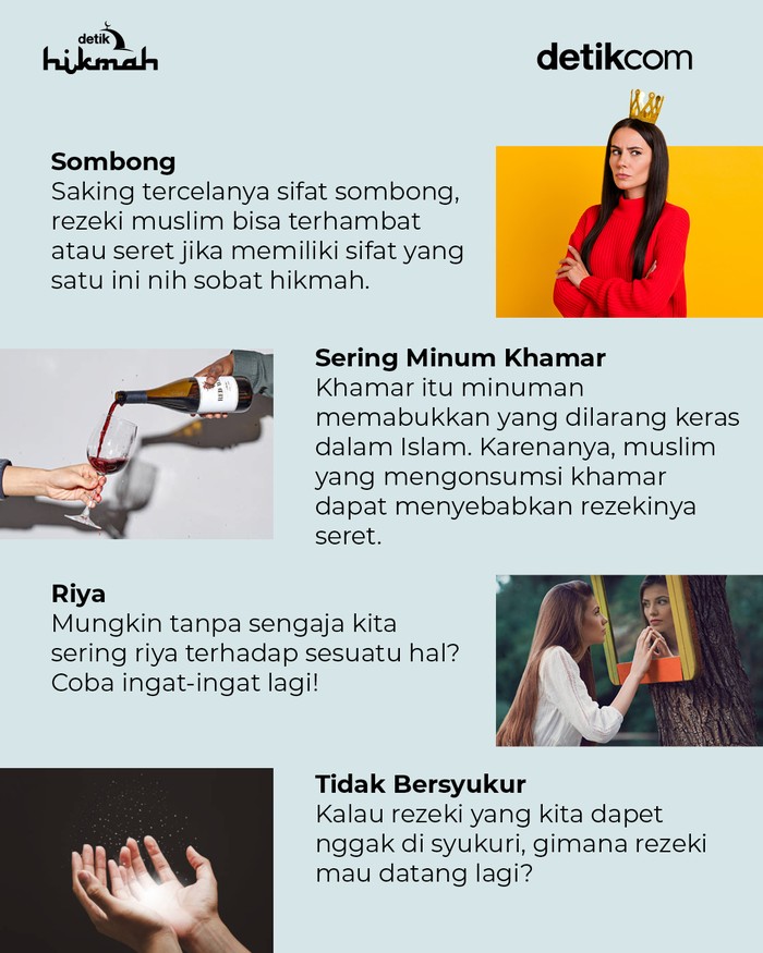 Infografis penyebab rezeki seret