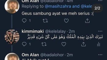 Perkara sambung ayat. Foto: X.com