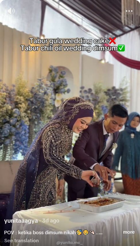 Pernikahan unik, ada pesta meracik dimsum