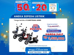 Aneka Sepeda Listrik Diskon Hingga 45% di Transmart Full Day Sale