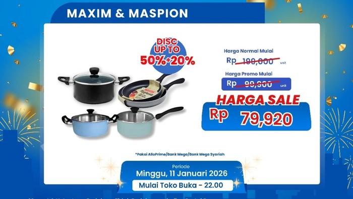 Serbu! Peralatan Masak Diskon Gede-gedean di Transmart Full Day Sale