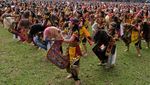 3 Ribu Pelajar Tampilkan Tari Jaran Kepang di Temanggung