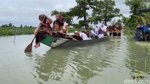 Banjir luapan Bengawan Jero Lamongan