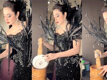 Demi Lesti Kejora, Dewi Perssik Beraksi Bikin Somtam di Belakang Panggung