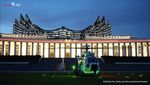 Gemerlap Istana Negara Malam Hari Saat Kunjungan Perdana Prabowo ke IKN