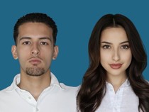 Jennifer Coppen-Justin Hubner Pamer Foto Latar Biru