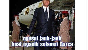 Mbappe menyusul mengucapkan selamat kepada Barca. Foto: X.com