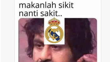 Dear fans Madrid: Makanlah sikit nanti sakit... Foto: X.com