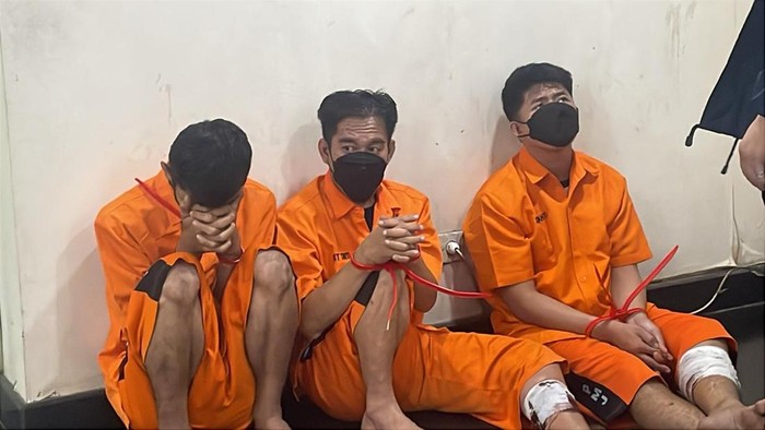Penampakan 3 Maling Motor Tembak Warga di Jakbar Kini Berbaju Tahanan