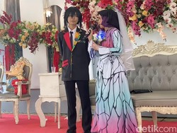 Viral! Pengantin di Tasikmalaya Menikah Pakai Konsep Cosplay Demon Slayer
