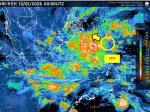 Ada Bibit Siklon 91W, Daerah Ini Berpotensi Hujan Lebat dan Angin Kencang