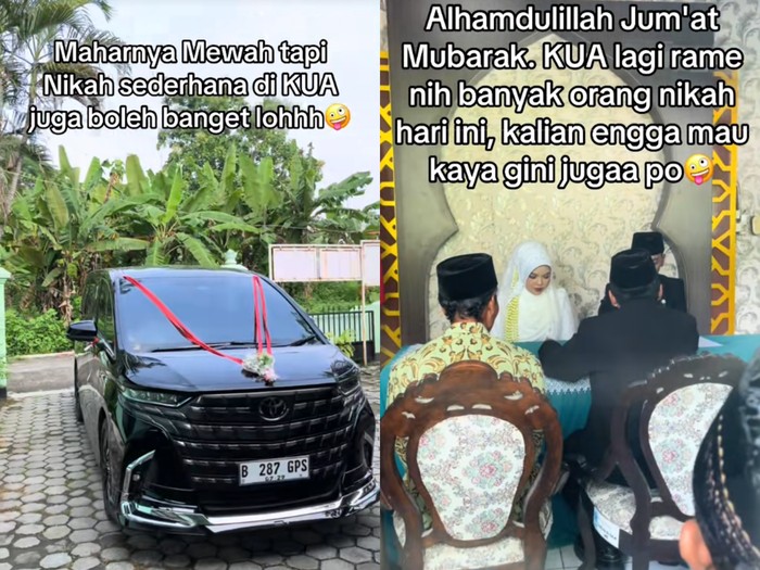 Tren gen z, nikah di KUA tetap sakral meski sederhana. Momen akad ini viral karena ada kejutan hadiah mobil yang jarang terjadi di KUA. Unggahan momen pernikahan di Grogol, Kabupaten Sukoharjo, Surakarta, Jawa Tengah, ini langsung viral di TikTok.