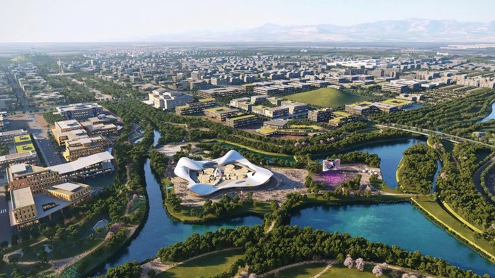 Uzbekistan tengah membangun proyek kota baru yang hijau dan modern, yakni New Tashkent.