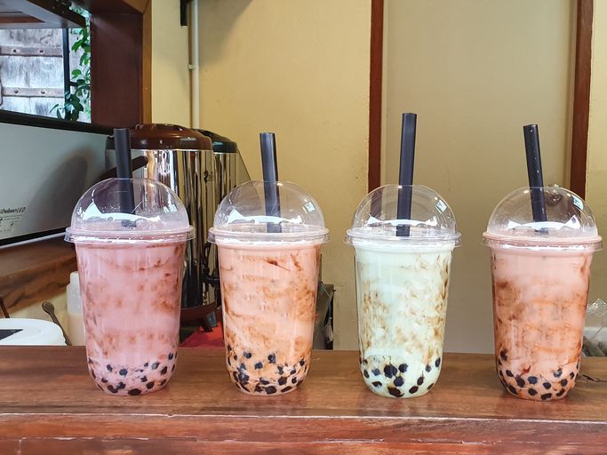 Milk tea boba Ilustrasi milk tea boba.