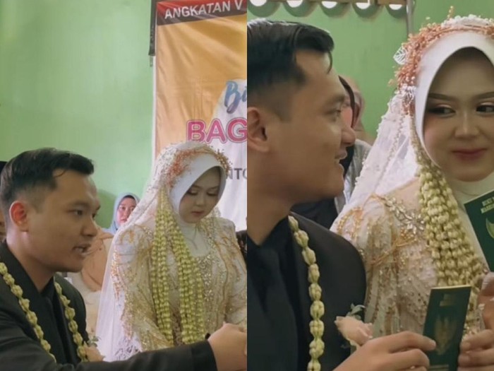 Pasangan yang menikah di KUA, Dewi Marunta dan Rifqi Yanuar menikah di di KUA Ngaliyan, Semarang, Jawa Tengah.