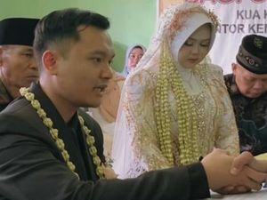 Viral Momen Pengantin Menikah Sederhana di KUA Semarang, Lanjut Makan di Cafe