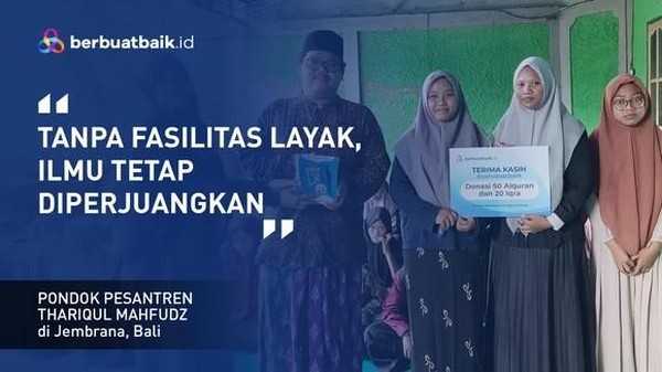 Minim Alat Belajar dan Buku, Santri Korban Banjir Bali Tetap Semangat