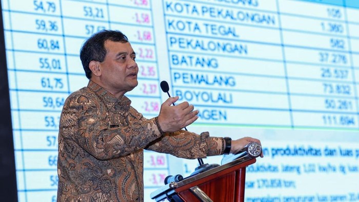 Gubernur Jateng, Ahmad Luthfi, dalam acara Komitmen Bersama Pencapaian Target Kinerja Ketahanan Pangan Provinsi Jateng 2026 di The Sunan Hotel, Kota Solo, Rabu (14/1/2026).