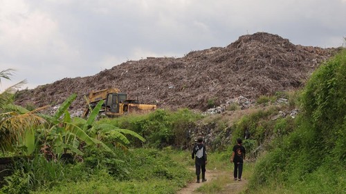Gundukan sampah di TPA Temesi, Gianyar, Rabu (14/1/2026). (Aryo Mahendro/detikBali)