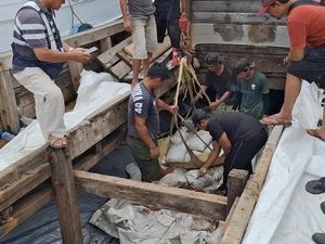 Satgas Halilintar-Bea Cukai Gagalkan Penyelundupan 25 Ton Pasir Timah