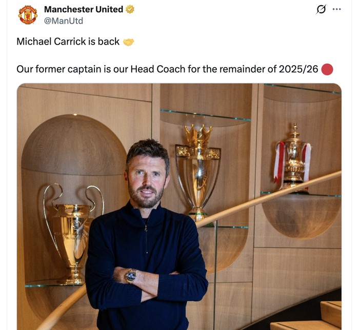 Michael Carrick Kembali Latih Manchester United, Netizen Penasaran