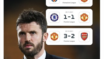 Rekor Carrick saat dulu menukangi MU. Foto: X.com