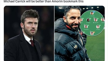 Netizen ini optimis Carrick akan lebih baik dari Ruben Amorim. Foto: X.com