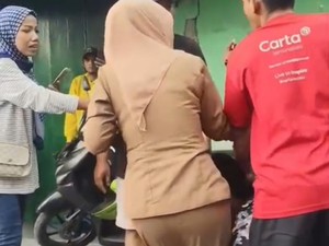 Takut Diamuk Massa, Maling Motor di Medan Peluk Kaki ASN Wanita