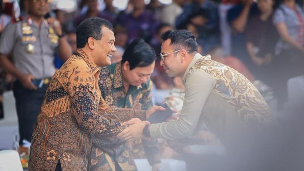 Gubernur Jateng, Ahmad Luthfi, saat menghadiri puncak peringatan Hari Desa Nasional di Desa Butuh, Kecamatan Mojosongo, Boyolali, Kamis (15/1/2026).