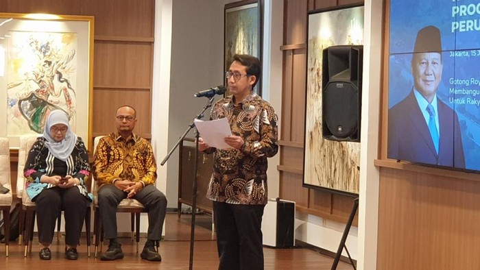 Sekretaris Jenderal Kementerian PKP Didyk Choiroel di acara Silaturahmi dan Koordinasi Awal Tahun Ekosistem Perumahan.