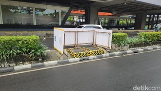 Begini Penampakan Tiang Monorel di Rasuna Said yang Sudah Dibongkar