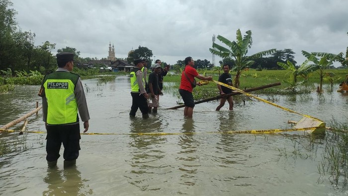Lokasi tenggelamnya bocah 8 tahun berinisial MS di Sungai Midah terusan Kali Lobang, Desa Mlaten, Kecamatan Mijen, Kabupaten Demak, Kamis (15/1/2026).