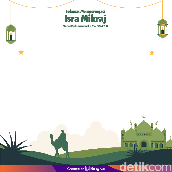 10 Twibbon Isra Mikraj 2026 untuk Status WA dan Instagram