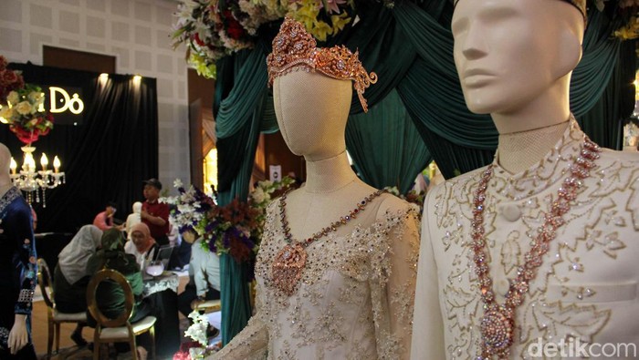 Suasana Wedding Market Fair di Balai Kartini, Jakarta, Jumat (16/1/2026). Acara ini menjadi destinasi favorit calon pengantin untuk mencari inspirasi pernikahan.